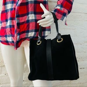 Bath & body  works bag leather sueder black